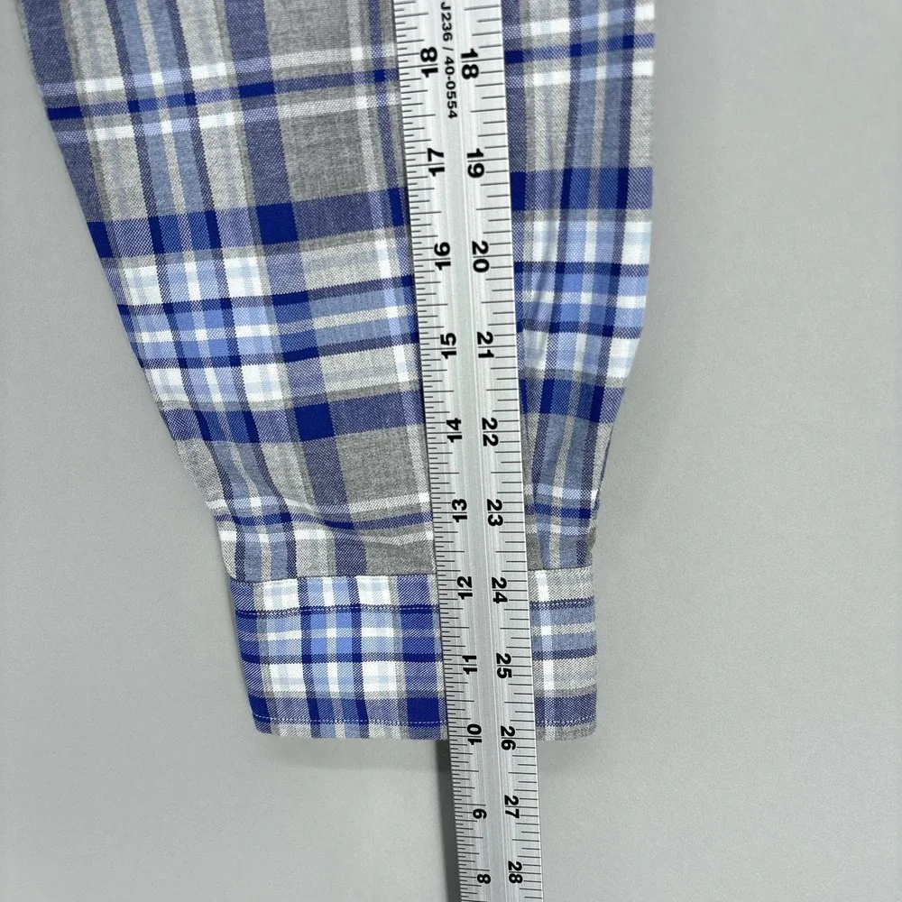 Polo Ralph Lauren Shirt Mens L Blue Plaid Classic Fit Button Down Long Sleeve